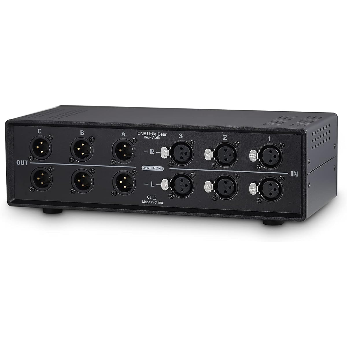 Passive 3-IN-3-OUT XLR Balanced Stereo Audio Switcher Box Selector Converter