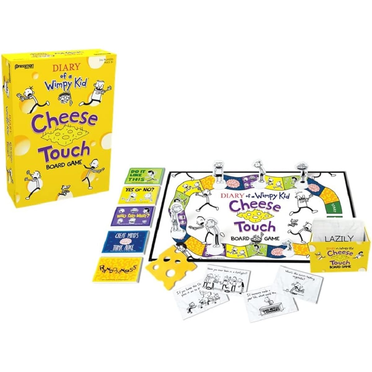 (Pressman) Diary of a Wimpy Kid Cheese Touch Game Race to the end while learning about your friends