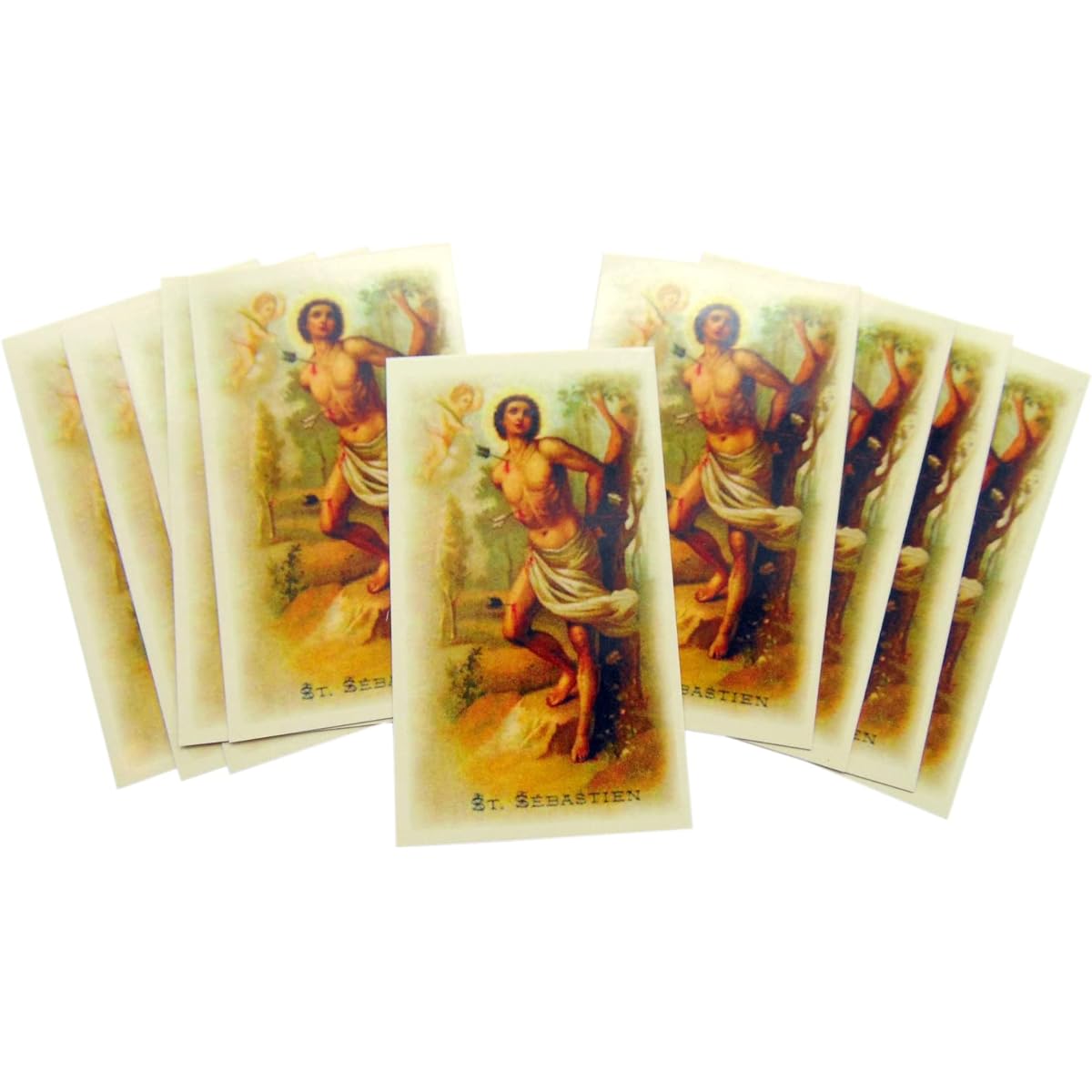 Saint Sebastian Holy Cards Set for Athletes and Men, Set of 10