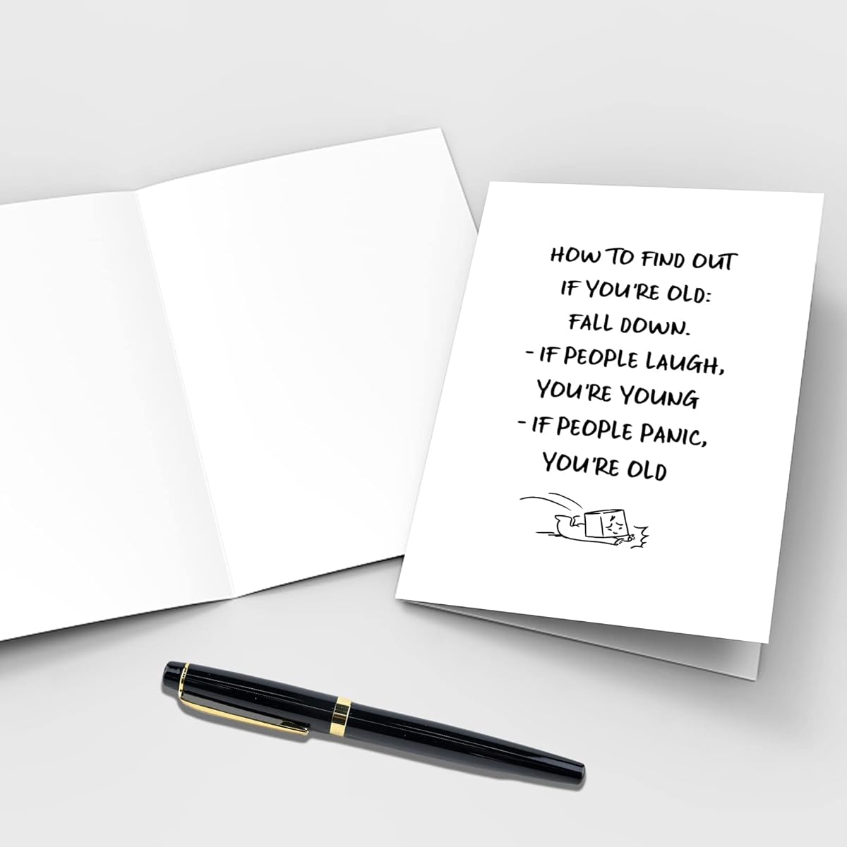 Qiliji Funny Birthday Cards Funny Birthday Cards for Her 50th 60th Birthday Cards for Men and Women How to Tell if a Friend is Old