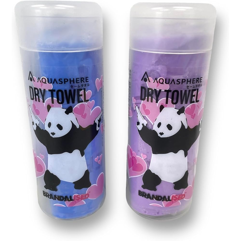 Aqua Sphere Banksy Dry Towel AS*BRANDALISED DRY TOWEL BANKSY'S GRAFFITI Panda Guns BLUE 43cm*32cm 231111