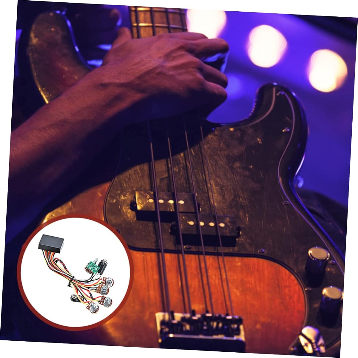 VICASKY 5pcs Bassline Preamp Bass Guitar Guitar Wire Harness Electric Bass Pickup Bass Tone Control Wire Harness Guitar Bass Pickup Guitar