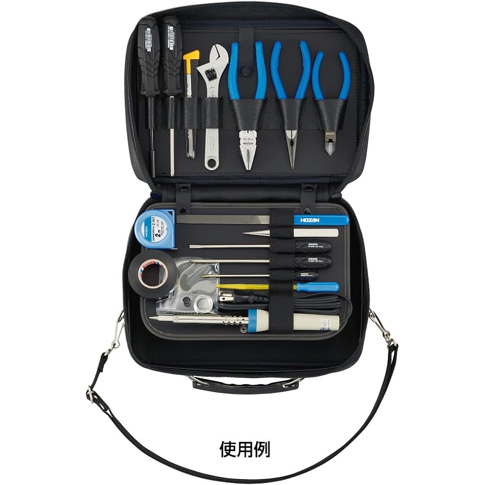HOZAN Tool Case Tool Case Compact and Lightweight Material Vinyl Leather S-107