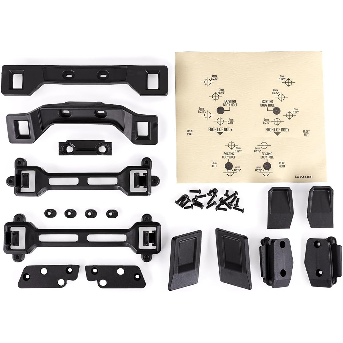 Body Conversion Kit Slash 4X4 (includes front & rear body mounts, latches and hardware) (for clipless mounts)