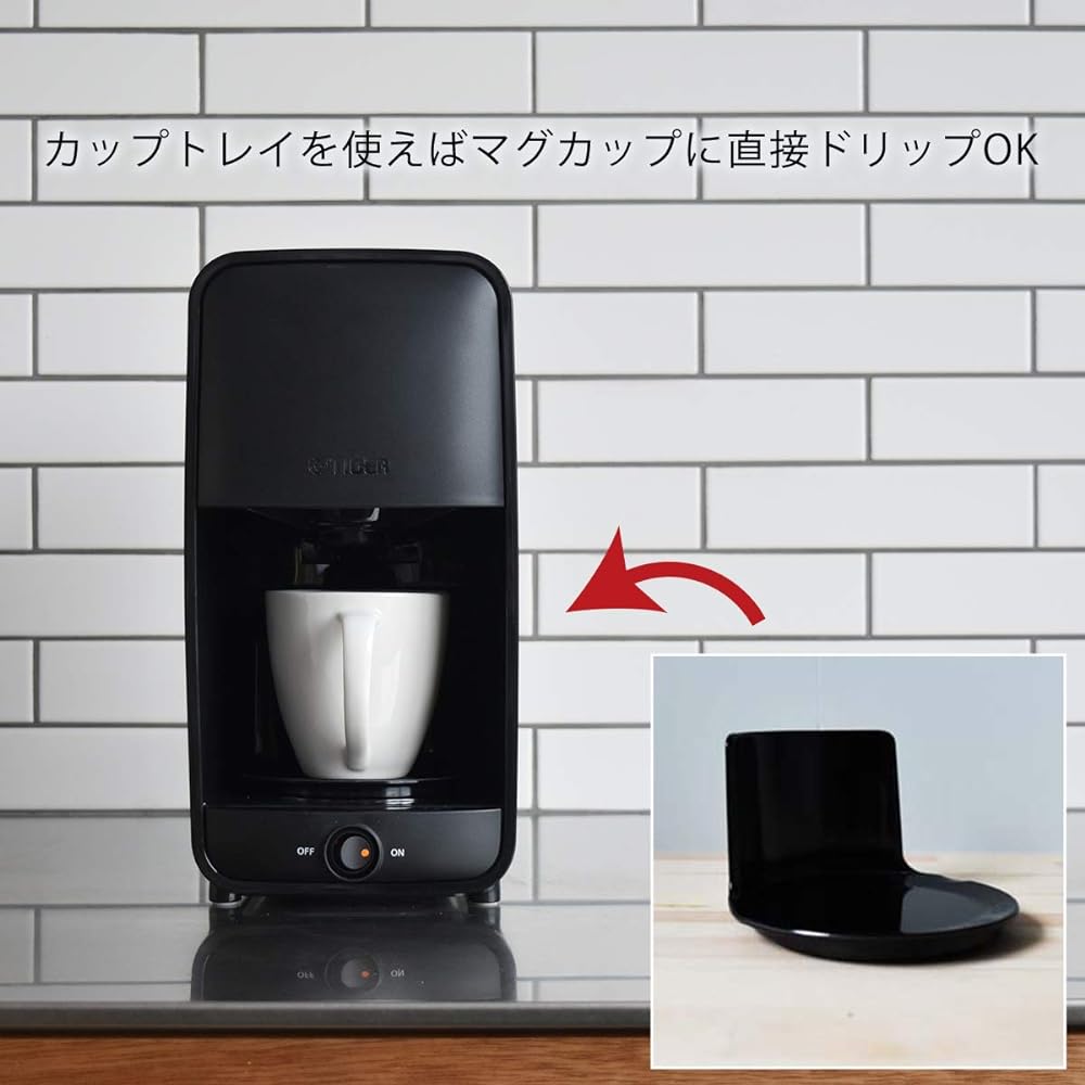 TIGER Coffee Maker Shower Drip Type 0.81L 6 Cups Black ADC-N060K