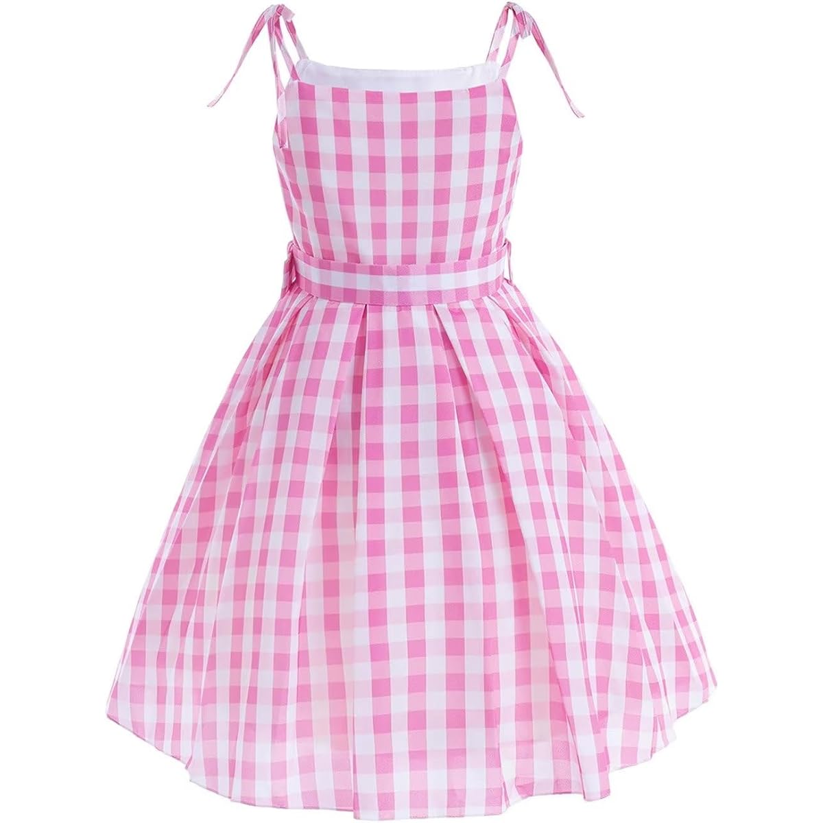 Mcgeeney Pink Costume for Girls - Pink Dress with Hair Clip, Belt, Necklace, Earrings, Bracelets and Rings - Halloween Costume
