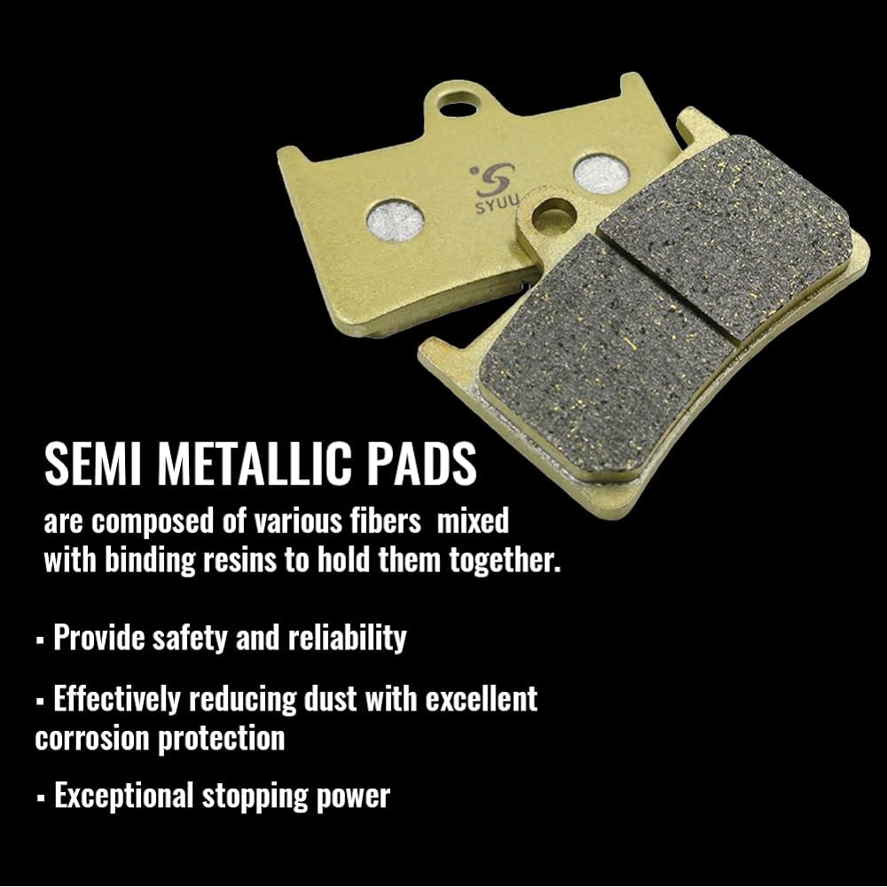 SYUU Motorcycle Replacement Front Rear Brake Pads Brake Pads for Yamaha YZF R6 600 1999-2002 YZF R1 1000 2002-2003 FA252F FA275R