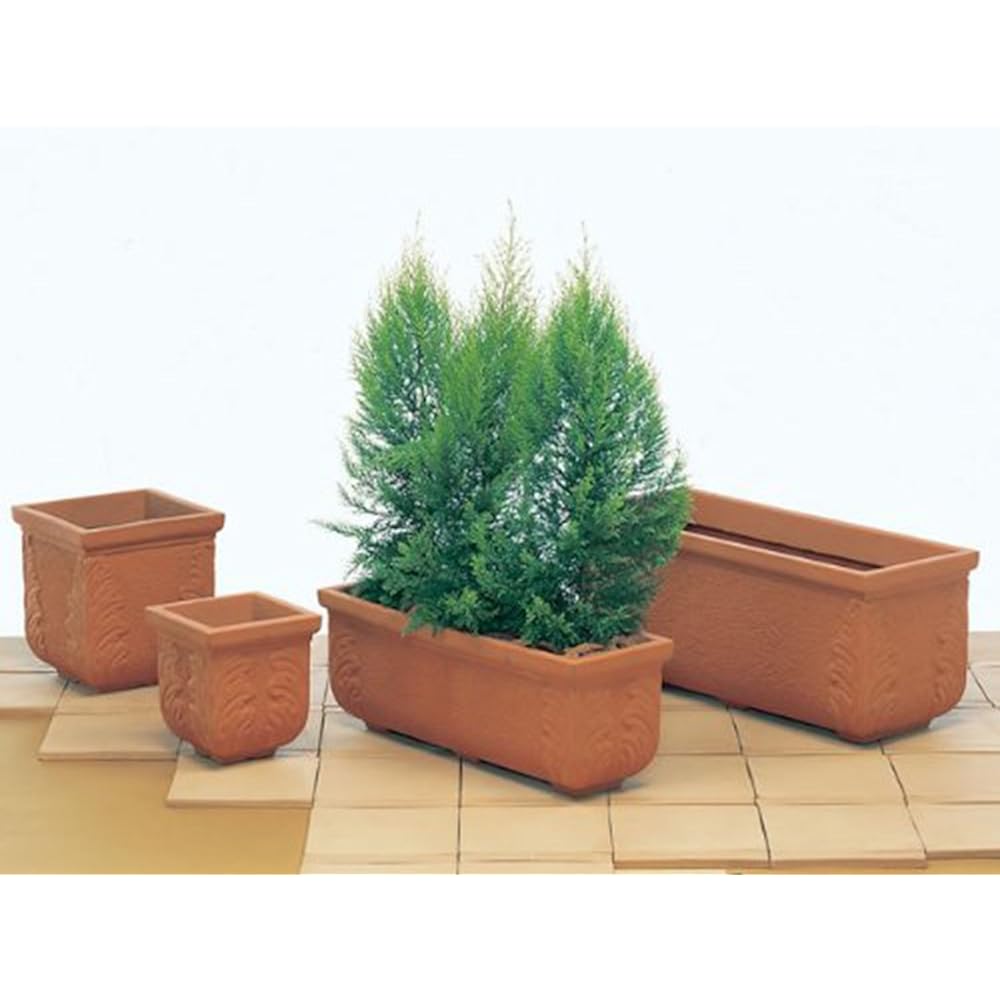 Daiwa Plastic Red Leaf Planter 86 Type 860 x 290 x H310 Brown