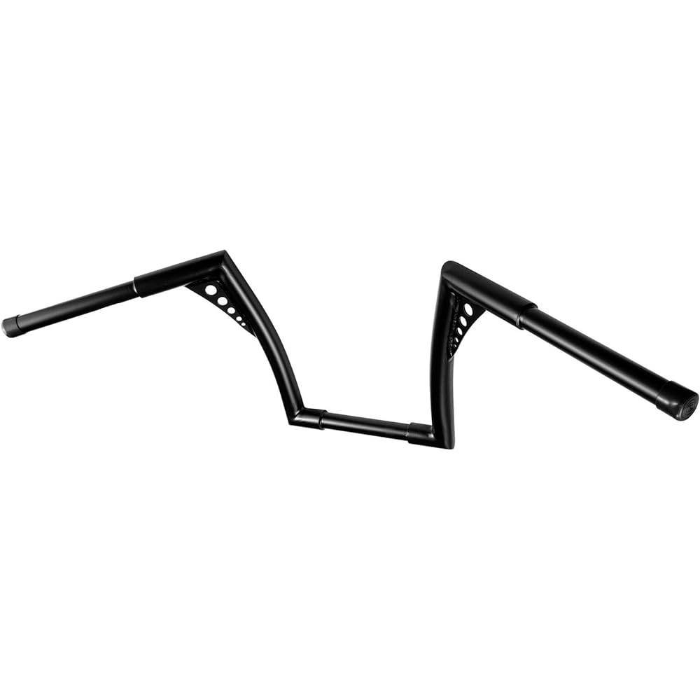Krator 1.25" Black Handlebar 12" Tall - Thick 1 1/4" Ape Hanger Bar Harley-Davidson Softail Fatboy Sport Glide Street Bob Heritage