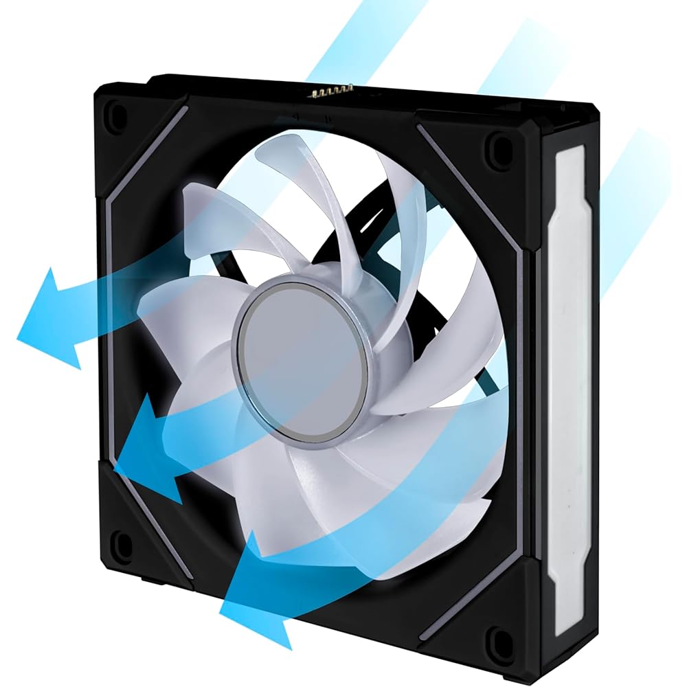 Lian LIANLI Case Fan "UNI FAN" Series SL-INFINITY REVERSE BLADE 120 Black Blade Reversal Model Daisy Chain Reversible Cable Module Equipped with Infinity Mirror Japanese Authorized Distributor Product