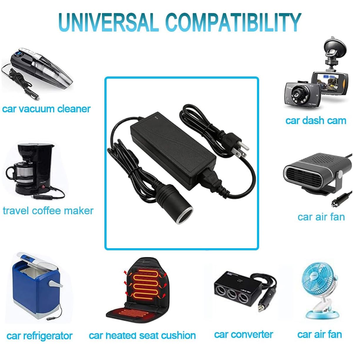 12V 5A Power Adapter AC 100-240V to DC 12V 5A 60W AC DC Power Adapter US Plug Switching PC Power Cord for LCD Monitor LED Strip Light
