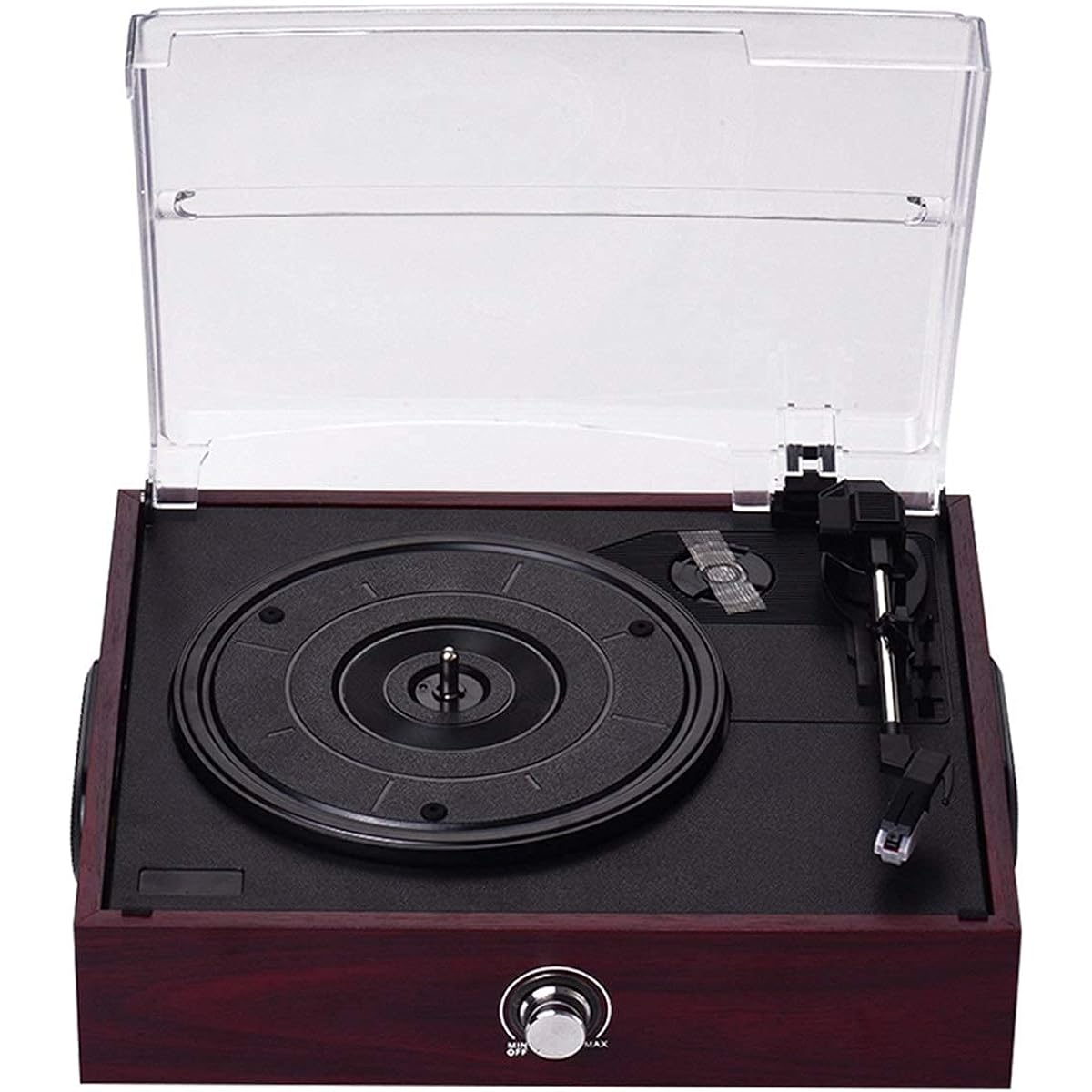 Retro Record Player, am fm Radio 33/45/78 RPM 3 Speed Retro Gramophone Phonograph BT4.2 Belt Driven Turntable Vinyl