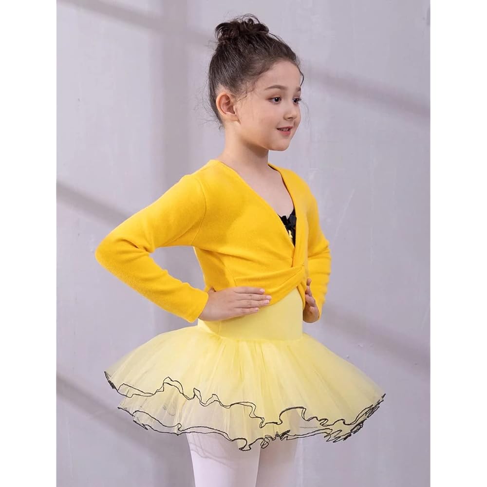 s.lemon Ballet Sweater Knit Ballet Thermal Outerwear Warm-up Ballet Tops Adults~Children