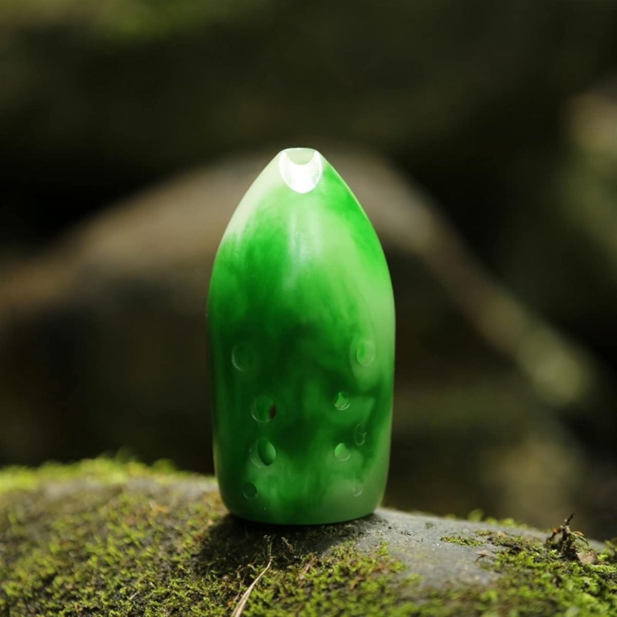 Professional Playing 10 Holes Resin Pottery Xun Portable Student Beginner F/G Tone Green Ocarina Ocarina Musical Instrument
