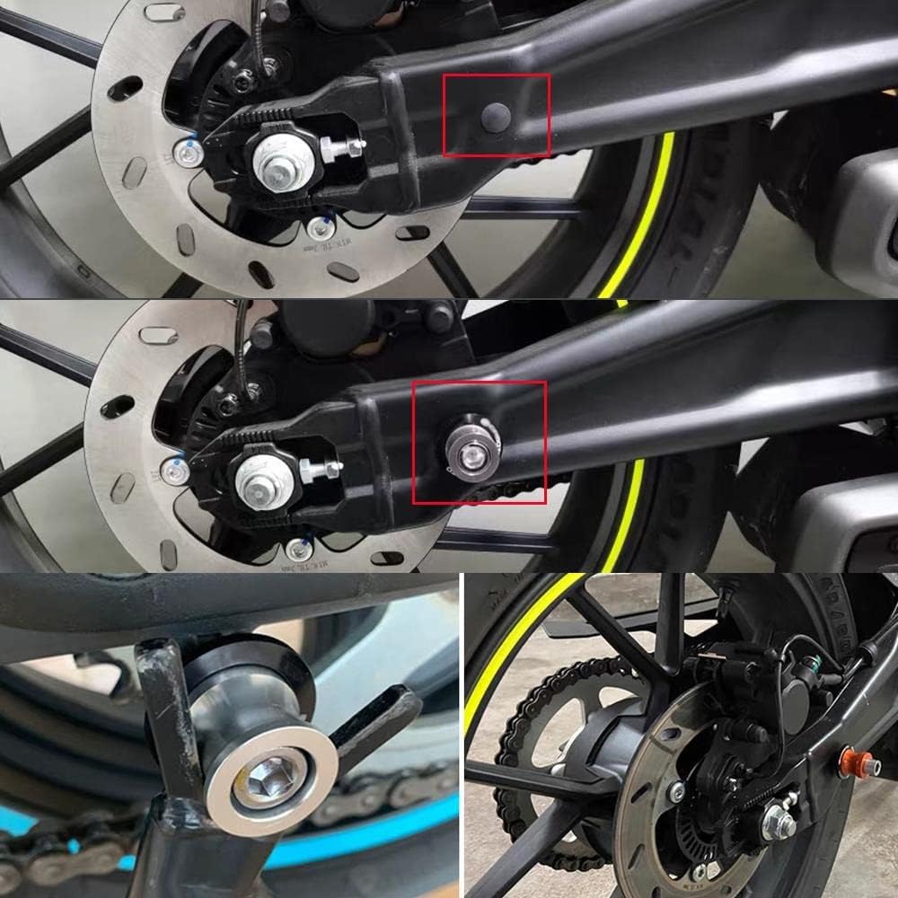 Motorcycle Swing Arm Bobbin Spool Motorcycle 6MMCNC Swing Arm Spool Stand Screw Slider For YA-MA-HA YZF R1 YZFR1 1999-2021 2020 2004 2005 2006 2007 2008 2009 2010 (Color: Gray)