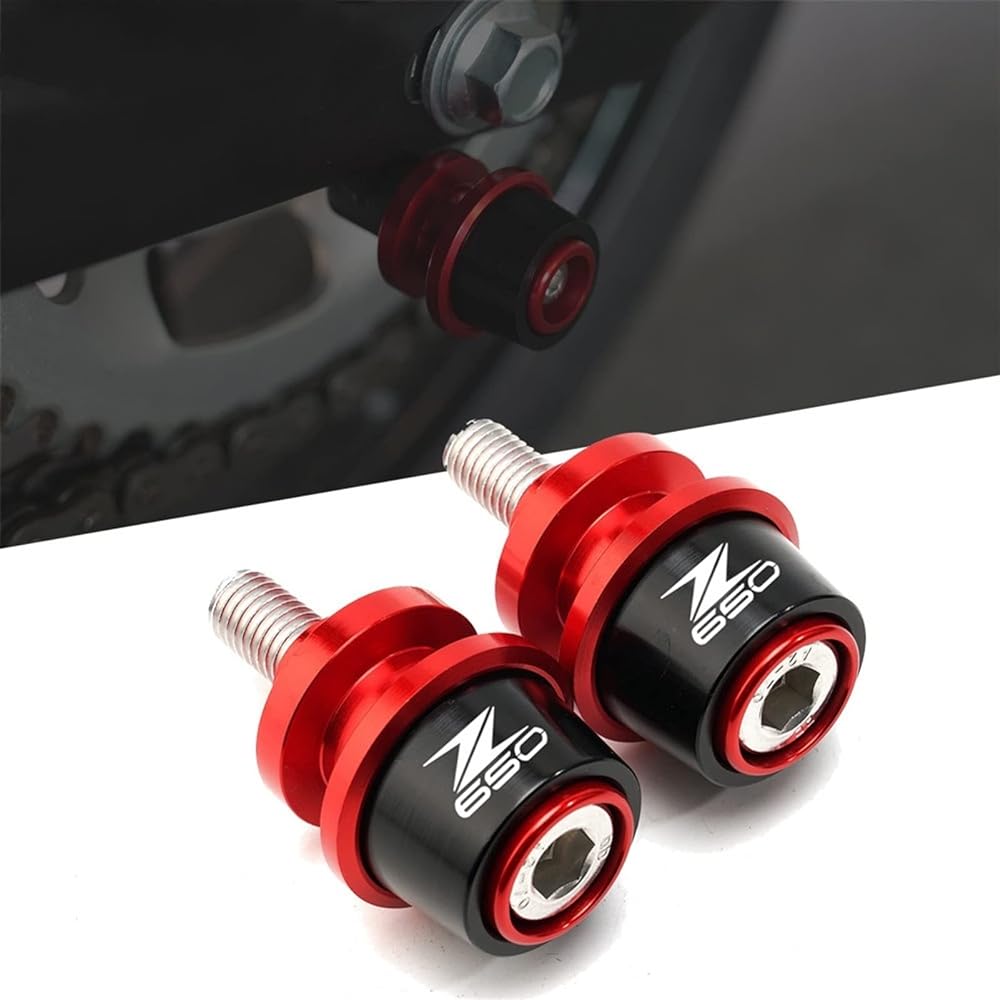 Uminino 8mm Green Swing Arm Spool Slider Stand Screw Kawasaki Z650 Z 650 2017-2019 2020 2017-2019 2020 2017-2019 Swing Arm Slider Spool (Size : 1 Pair Red)