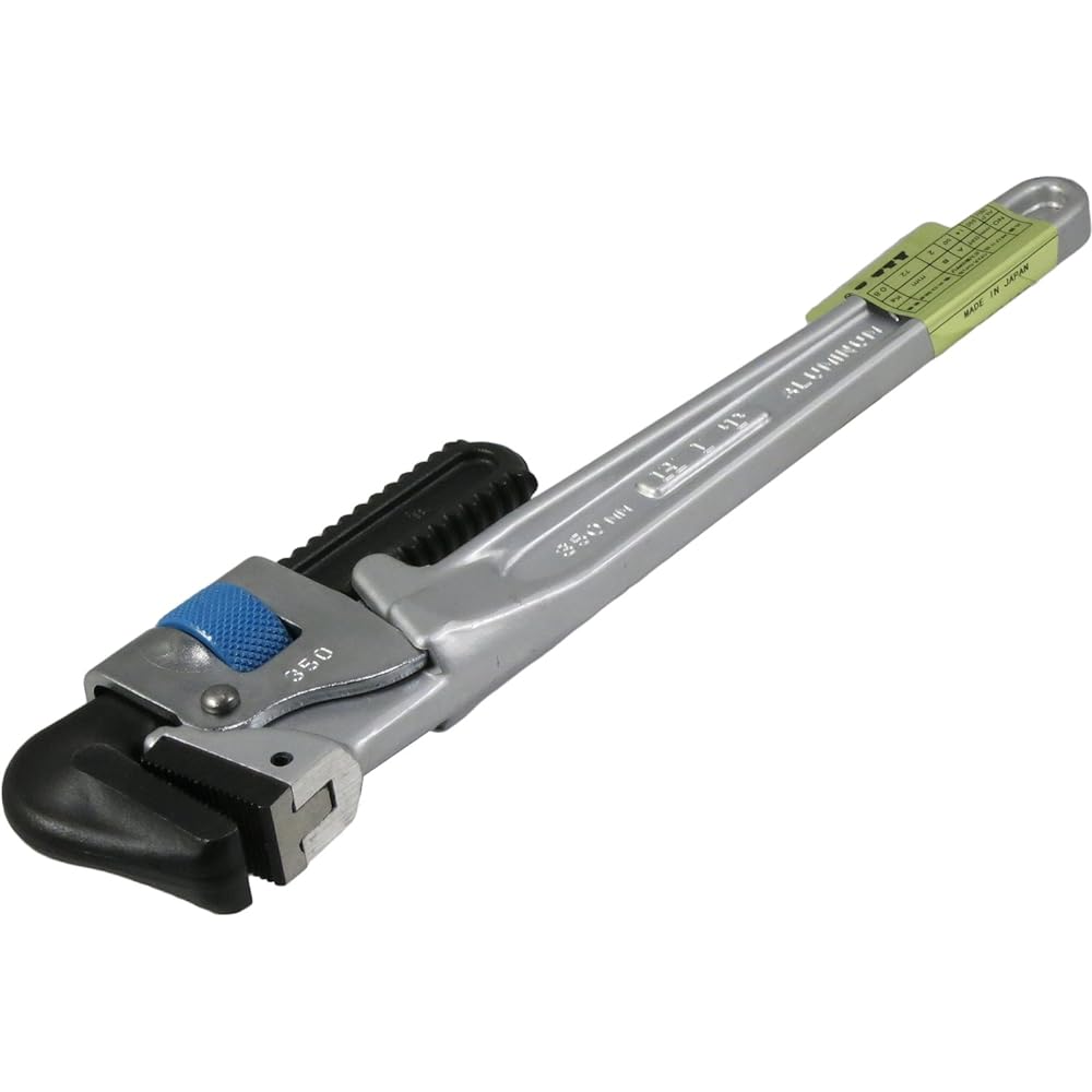 Hit Shoji HIT Blue Aluminum Pipe Wrench for Covered Pipe (J Type) For White Pipe 350mm ALP 350J