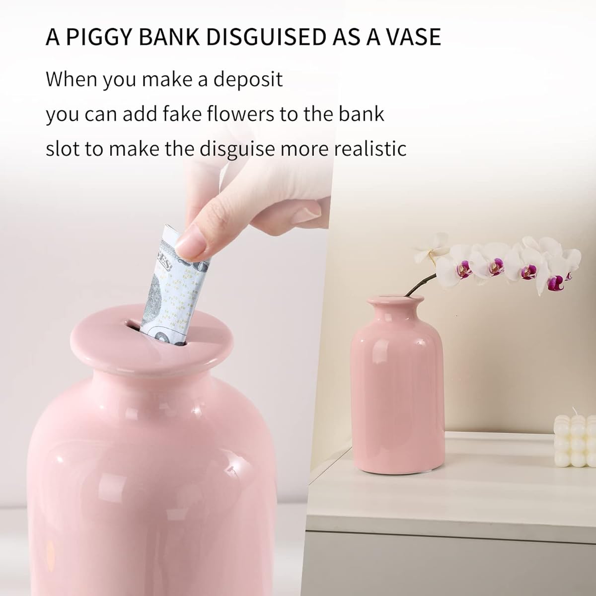 PIG WORLD Ceramic Piggy Bank for Adults, Must be Broken to Open, Alcancias De Dinero Para Adult, Piggy Bank for Boys, Piggy Bank for Kids, Real Piggy Bank, Coin Bank, Cash Savings, Money Box for Girls