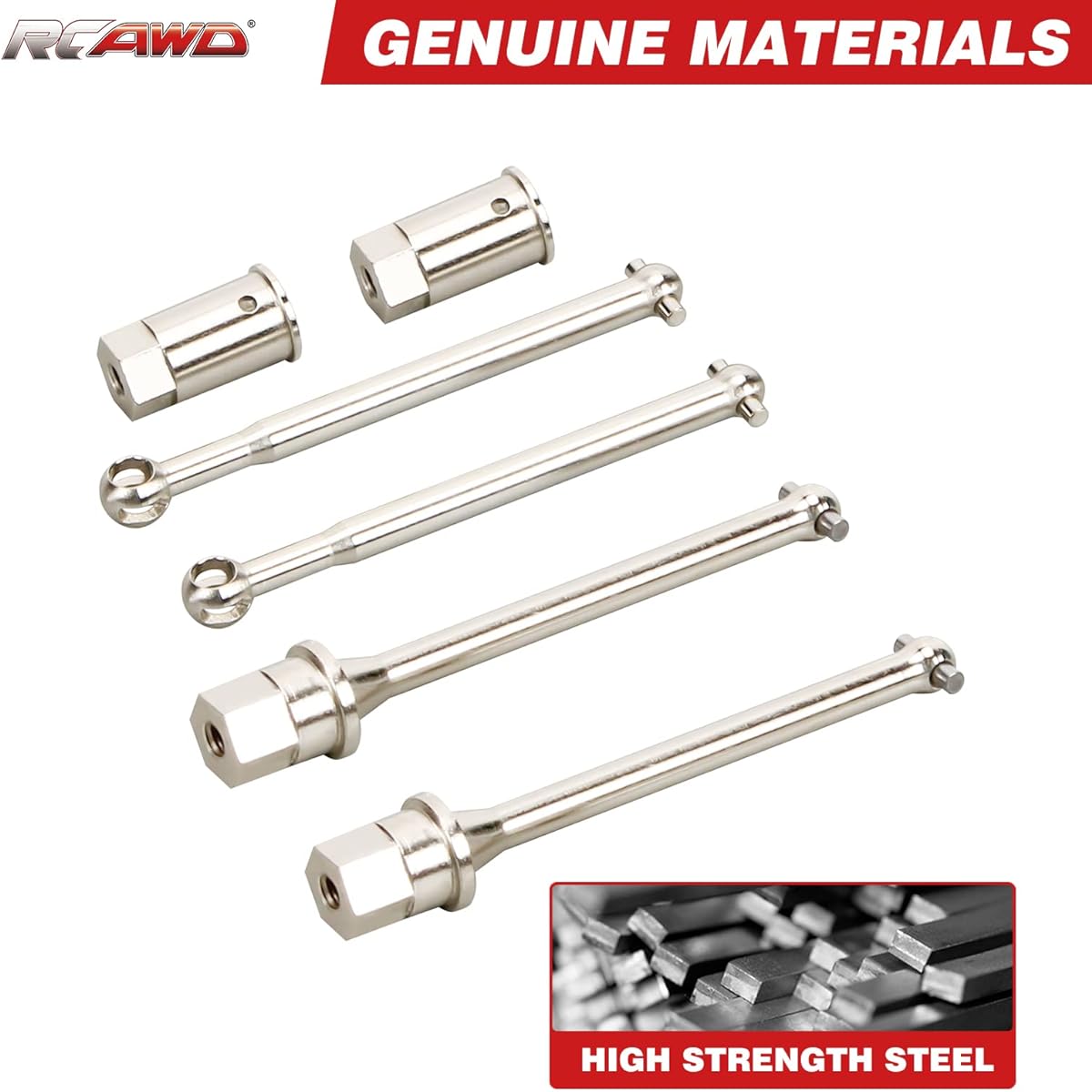 RCAWD Front Rear CVD Driveshaft Axial 1/18 Yeti Jr Can-Am Maverick Driveshaft Upgrade Parts