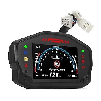 LED Indicator Odometer Fits for All Motorcycles HD Universal Motorcycle Dashboard Speedometer Tachometer 2/4 Cylinder Digital Motor LCD Instrument Panel