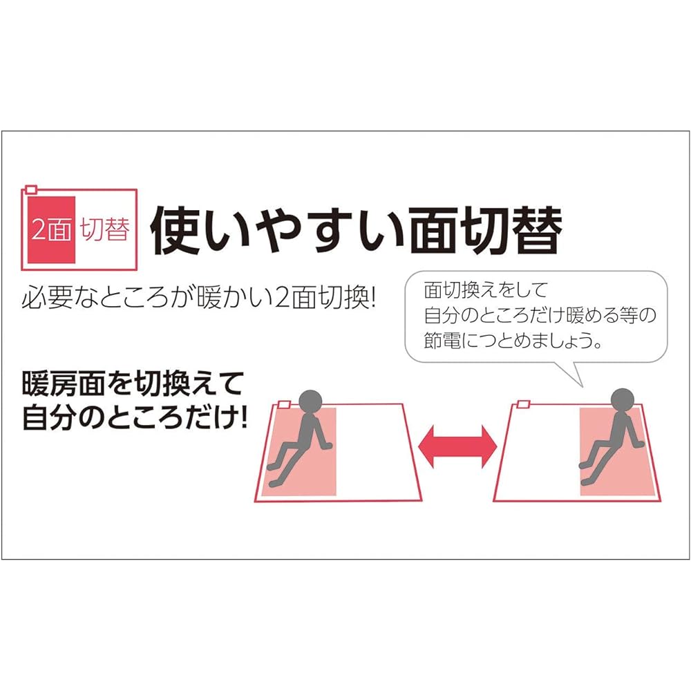 Koizumi Electric Carpet Set with Cover, Off Timer, Washable Cover, Equivalent to 2 Tatami Mats, 180 x 180 cm KDC-2096