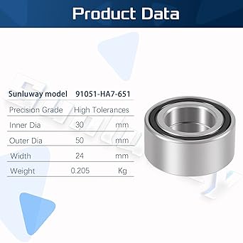 Front Wheel Bearing & Seal Kit Honda Foreman TRX400 / TRX450 / TRX500 / TRX680 FE FM FPE FPM Lubricated Stable Performance