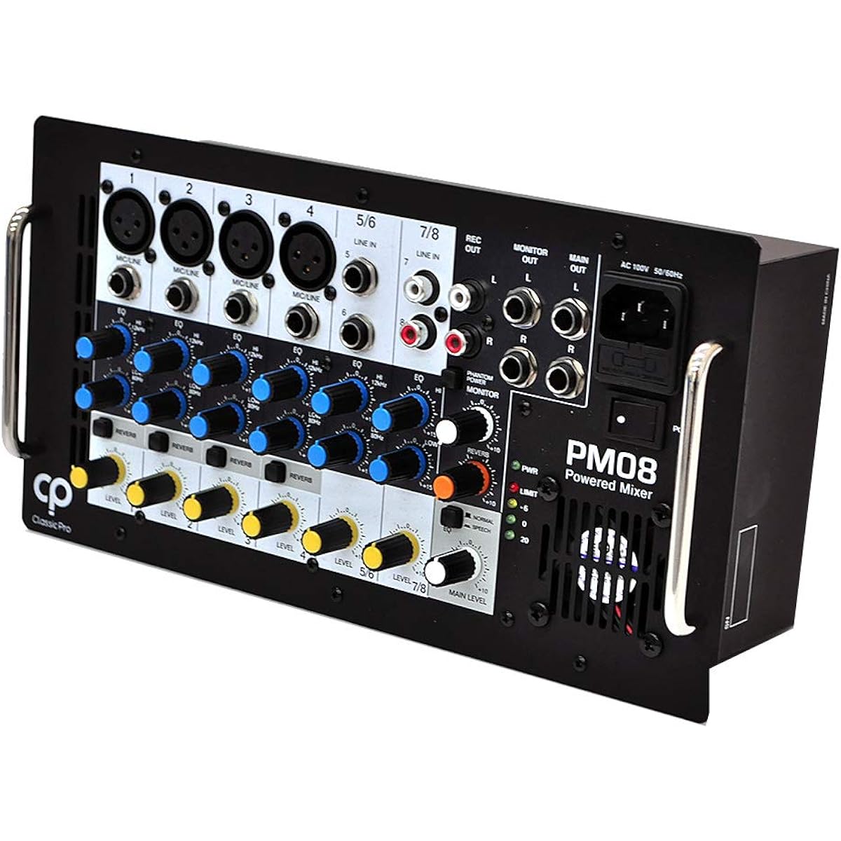 CLASSIC PRO Powered Mixer Lightweight, Compact, High Output PM08