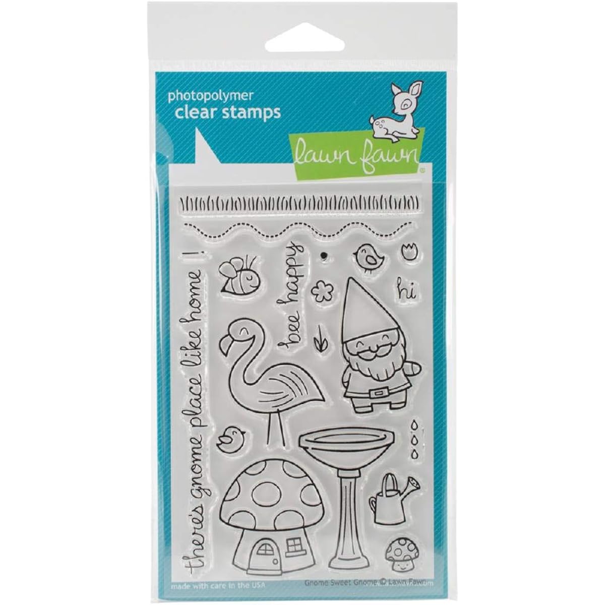 Gnome Sweet Gnome Clear Stamp Set (Lawn Fawn) by Lawn Fawn