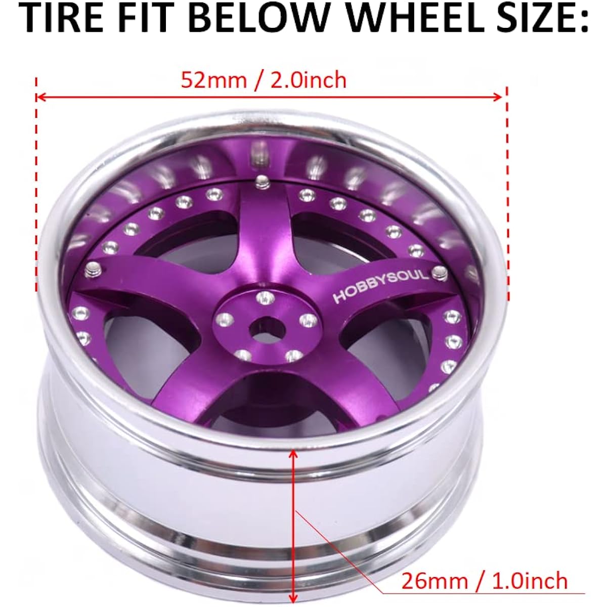 HOBBYSOUL 1/10 On-Road Tire Arrows Soft Rubber Tire Height 65mm 1/10 Traxxas HSP Tamiya HPI Kyosho RC On-Road Run Flying Car 4 Pack