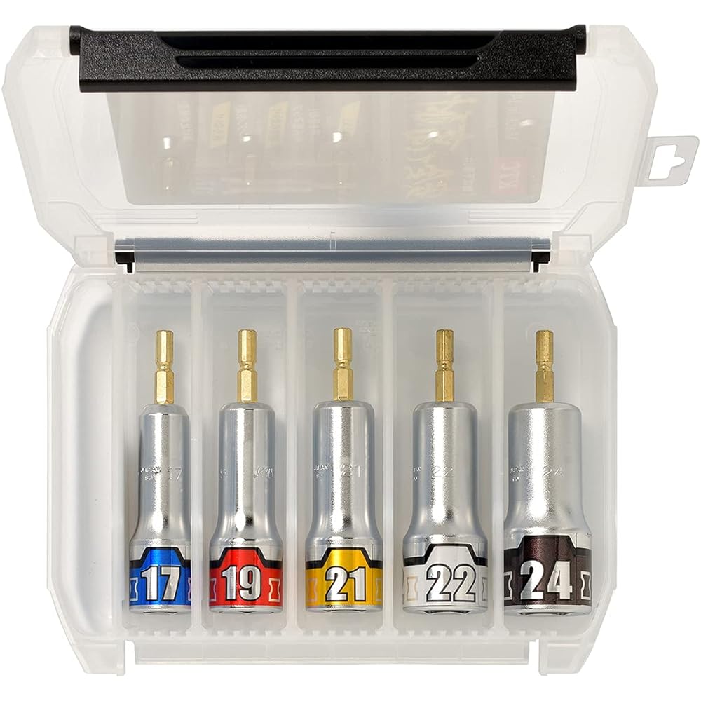 Kyoto Machinery Tools (KTC) Socket Bit Set 5 Pieces (17, 19, 21, 22, 24mm) TBZP635