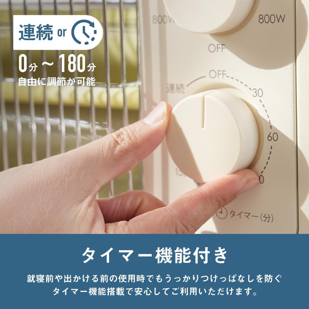 SW-H105IV Electric Stove Heater Far Infrared Heater Fast Heating 800 W Foot Switch 2 Level Power Off Lightweight Dial Power Overturn Off Easy Operation Small Portable Heater Quiet Energy Saving Energy