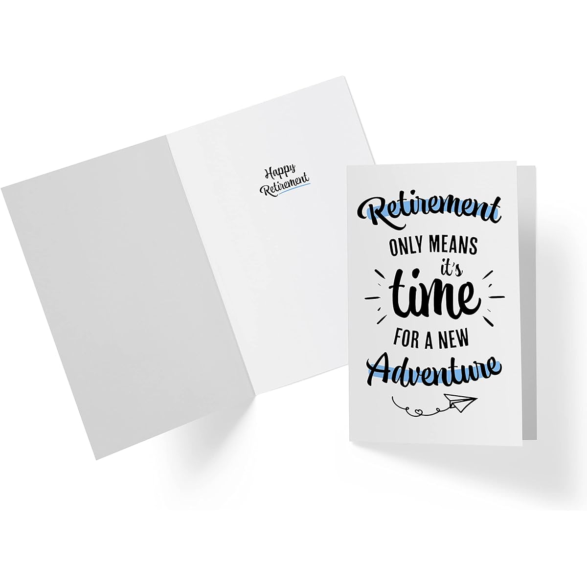 Retirement Cards for Men and Women, Retirement Cards for Him or Her, Large 5.5 x 8.5, Happy Retirement Cards for Women, Retirement Cards for Coworkers - Karto - New Adventures