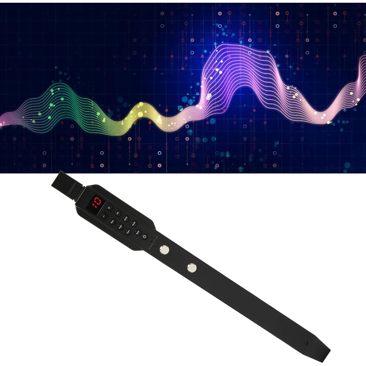 Wind Synthesizer MIDI Digital Wind Instrument Aerophone Digital Wind Instrument Digital Wind Instrument for Children, Teachers, Elderly, Youth, Built-in Battery (Black)