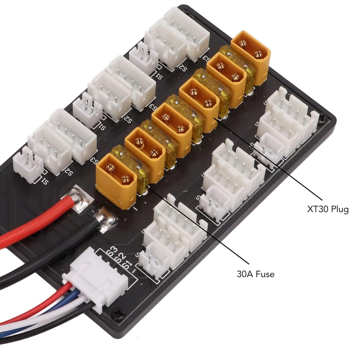 Parallel Charging Board 1-3S XT30 Lipo Battery Balance Charger Expansion Adapter ABS Charging Plate for IMAX B6 Charger