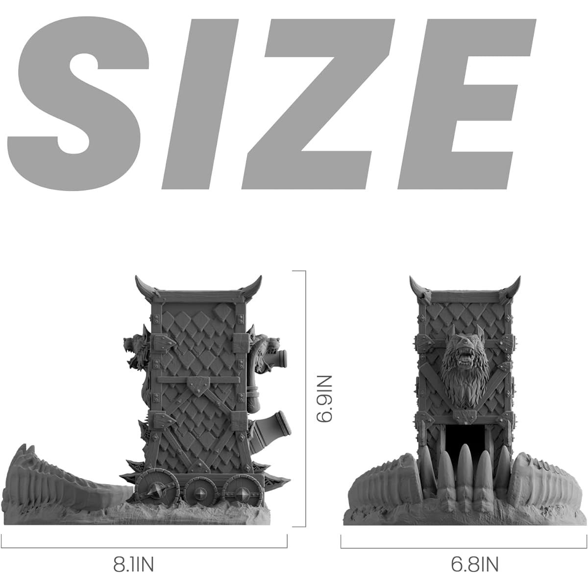 JOYLORD Orc Siege Dice Tower - Premium 3D Printed Resin Accessory - D&D Gaming Essentials Unmatched Detail and Functionality