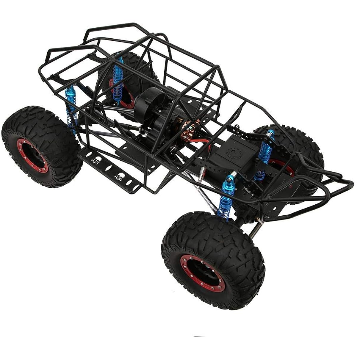 Steel Wheelbase Chassis Frame with Motor Accessories with 4pcs Tires for RC Car 313mm 12.3inch AXIAL SCX10II