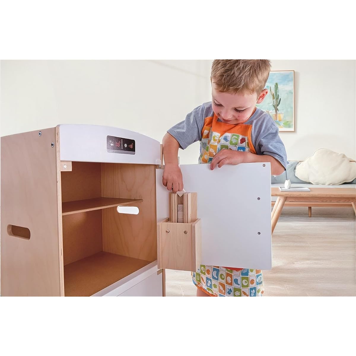 Hape Pretend Refrigerator E3153 White 14.1 x 11.6 x 29.1 inches