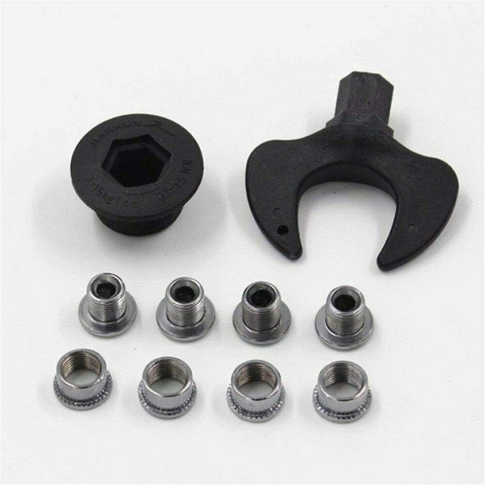 Bicycle Accessories Bicycle Crank Crankset 4 Square Holes 170mm BCD 104mm Ultra Light Aluminum Road Bike Mountain Bike Road Bicycle (Black)