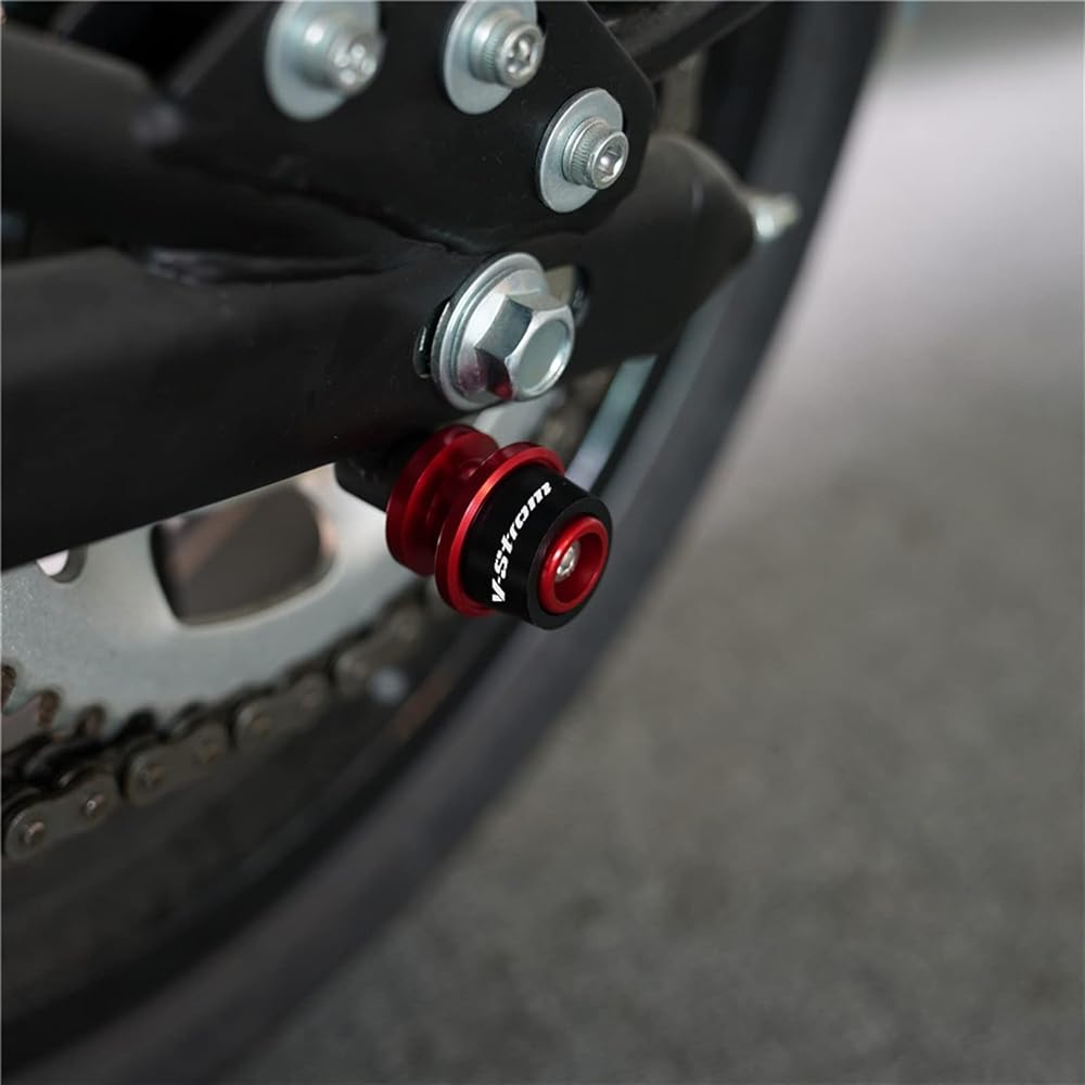 Uminino M8 Swingarm Slider Spool Stand Bobbin CNC Aluminum Alloy Fits Suzuki V-Strom 650 V-Strom650 VSTROM Swingarm Slider Spool (Size: X Gold)