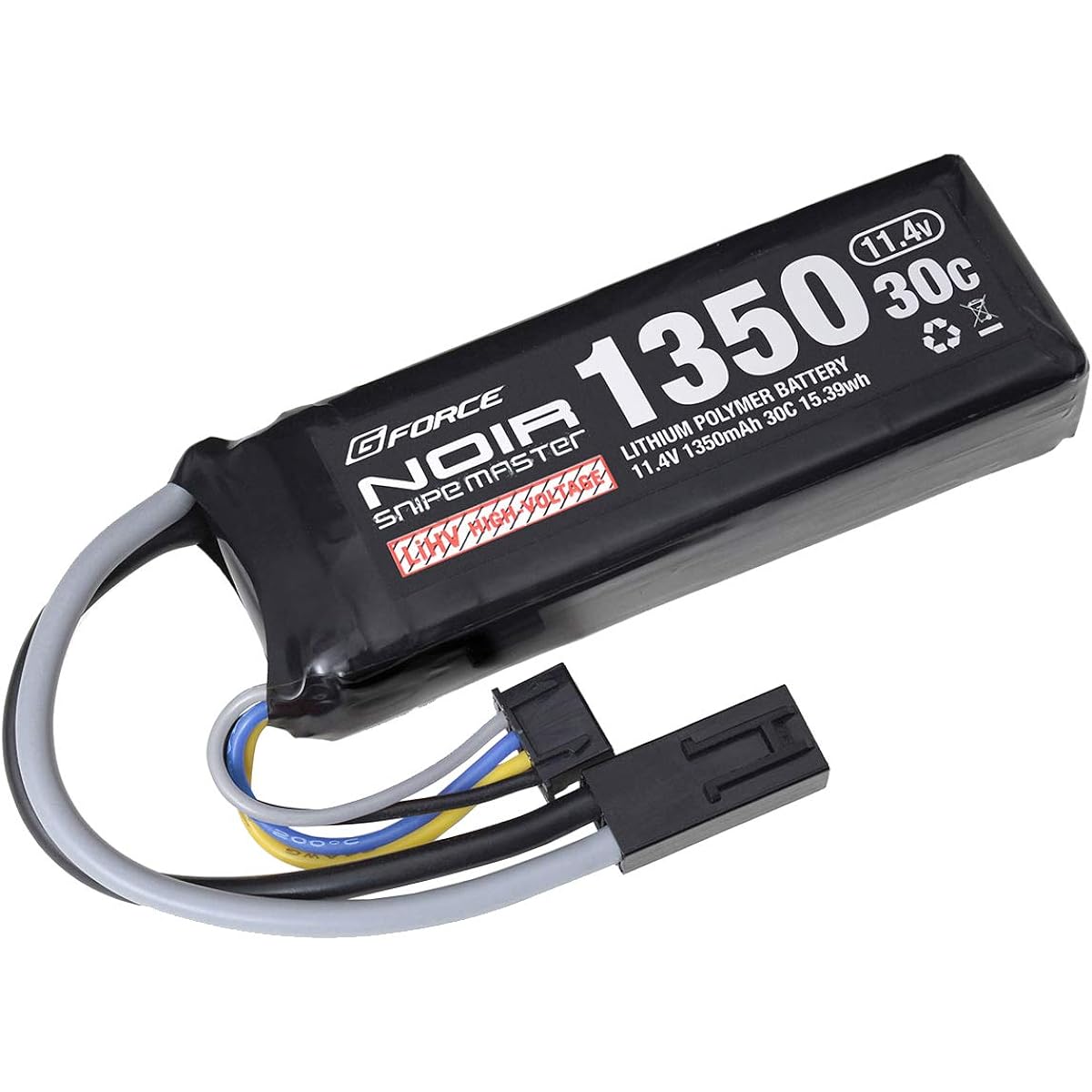 G-FORCE Noir Snipe Master LiHV 11.4V 1350mAh 20C Mini S Compatible Size GFG956