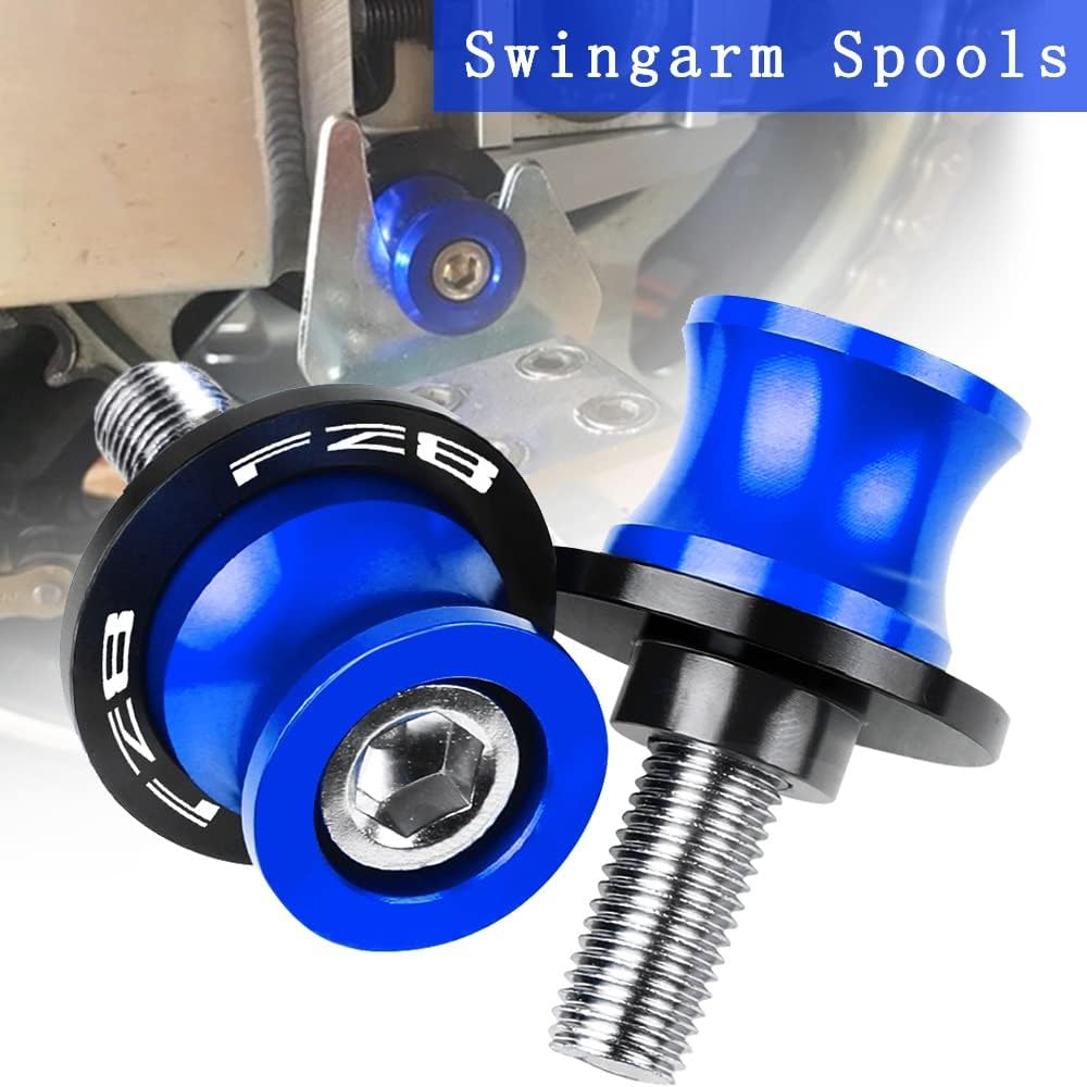 Motorcycle Swing Arm Bobbin Spool Motorcycle 6MM CNC Swing Arm Slider Spool Stand Screw For YA-MA-HA FZ8 FZ-8 FZ8N FZ8S FZ8-N FZ8-S FAZER 8 FAZER800 2010-2021 2020 (Color : Blue)