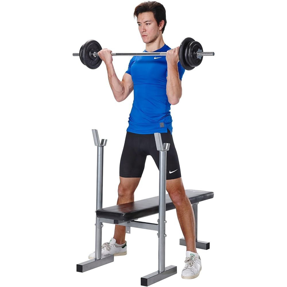 IRONMAN CLUB Press Bench IMC-10 Foldable Home Use Silver x Black
