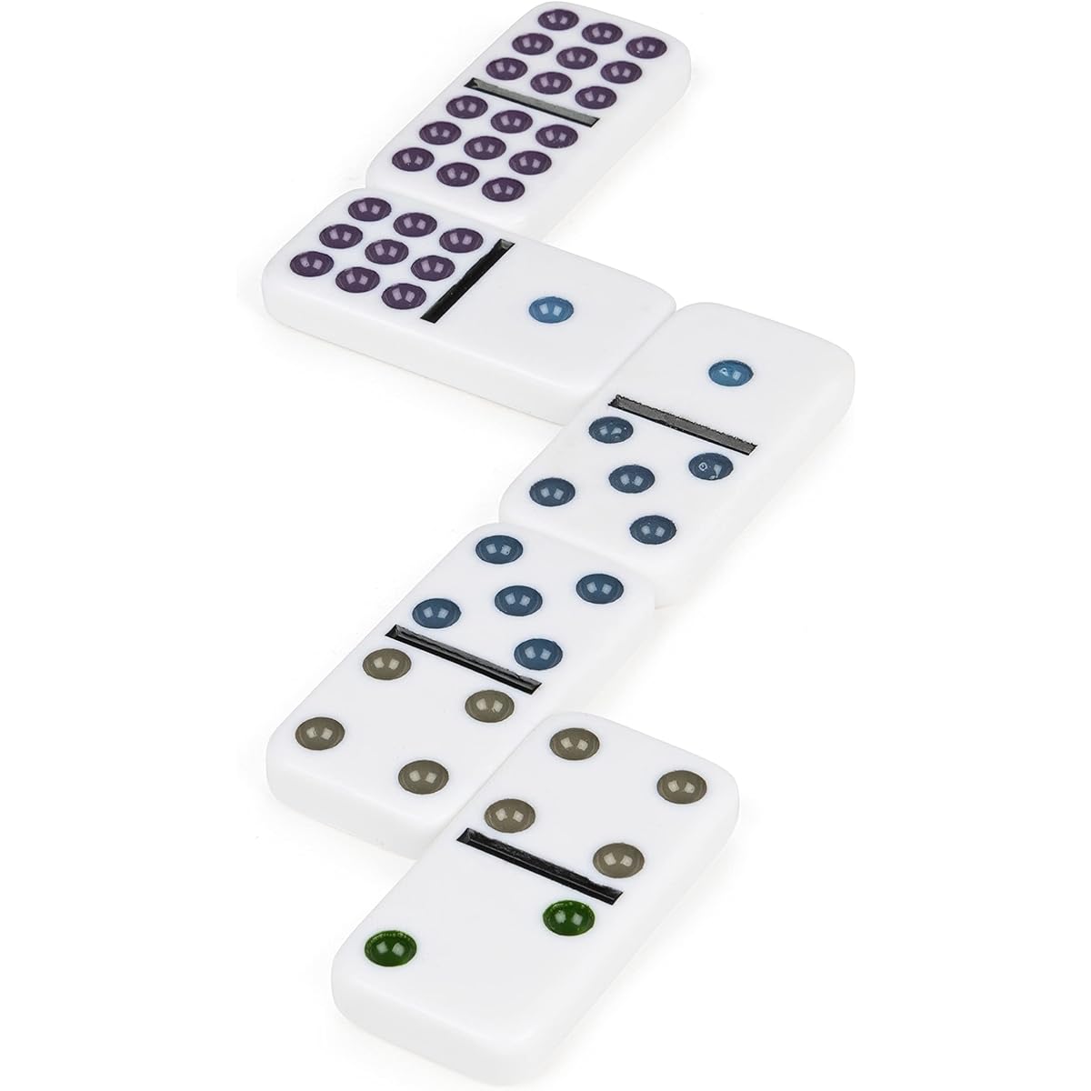 Double Nine Dominoes Set in Storage Tin, for Families and Kids Ages 8 and up