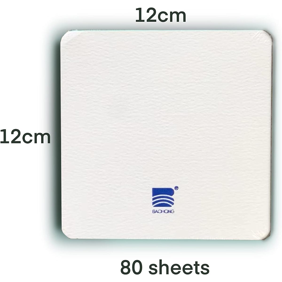 Baohong Watercolor Paper Square 120x120mm 100% Cotton 140lb/300gsm 80 Sheets Textured Cold Press Double Sided Glued (Square 12cmx12cm)