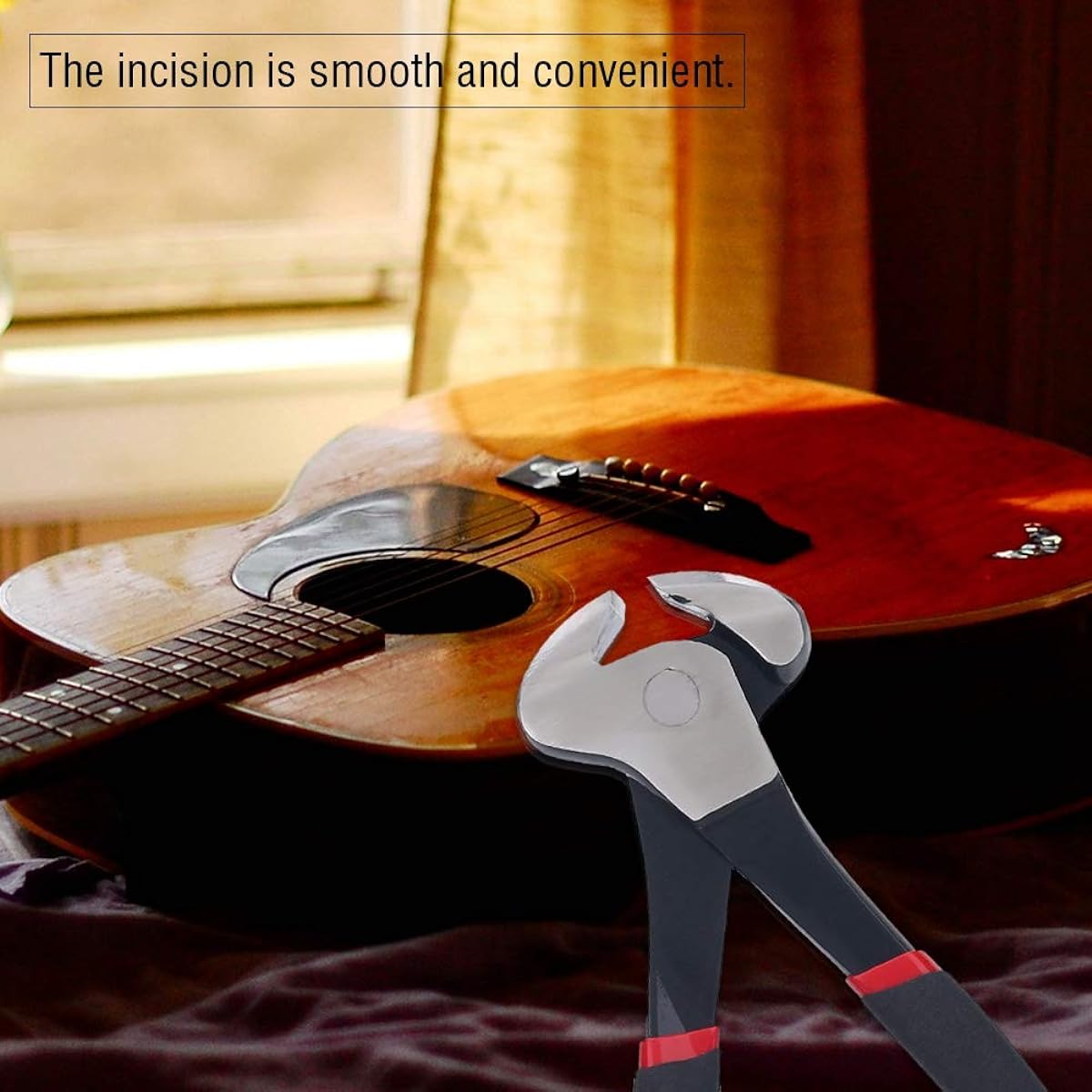 HUAOSN Fret Puller Guitar Pliers Stainless Steel Fret Wire Nipper Puller Pliers Practical Fret Puller Removal Pliers String Cutter Repair Tool for Guitar Bass