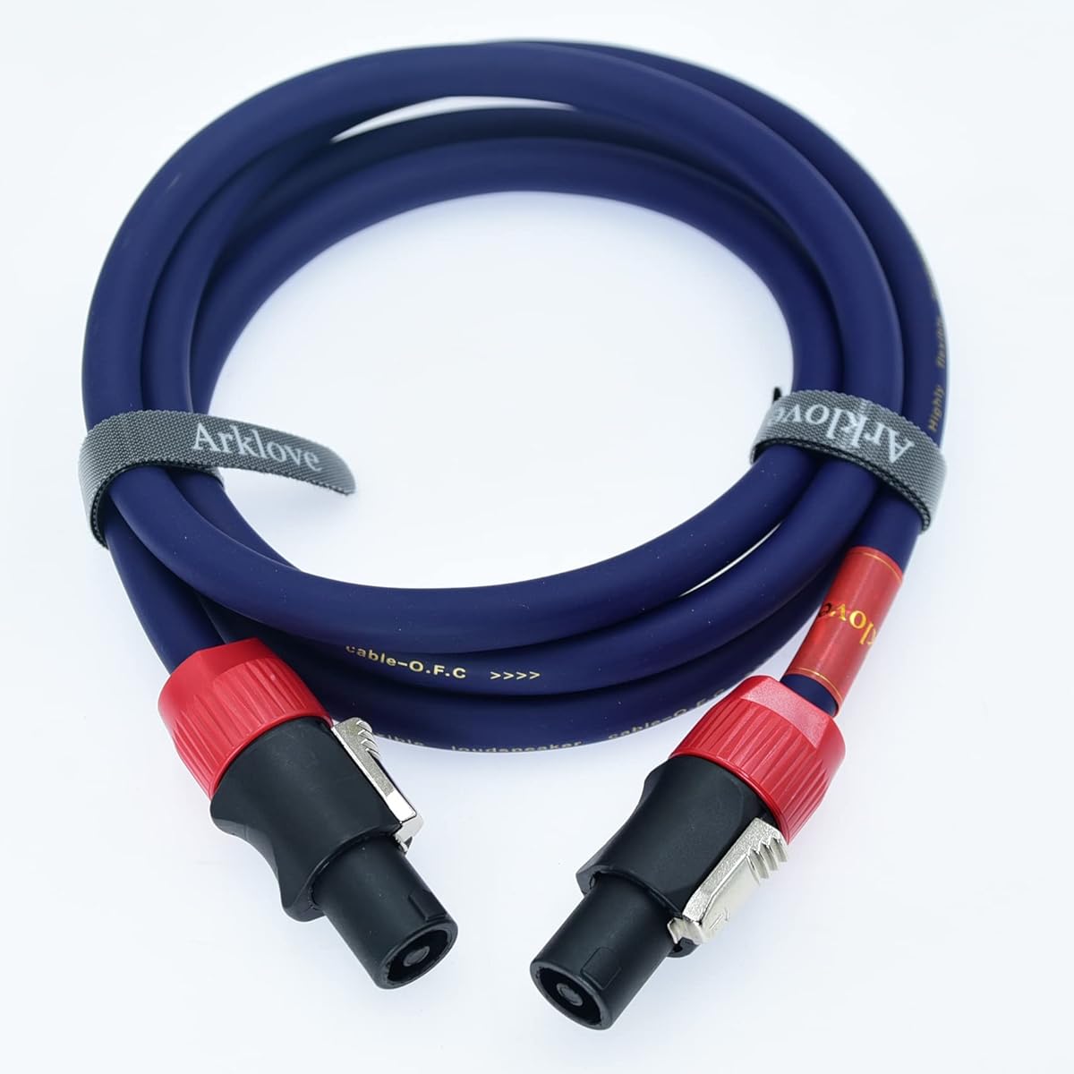 Heavy Duty 2 Pack Pro Speakon to Speakon Male Speaker Wire Lock Cable Pair 13AWG Patch Professional Audio Cable Cord with NL4 NL4FC Port Connector for Para Bocinas de DJ Feet 4 Conductor 6 Feet