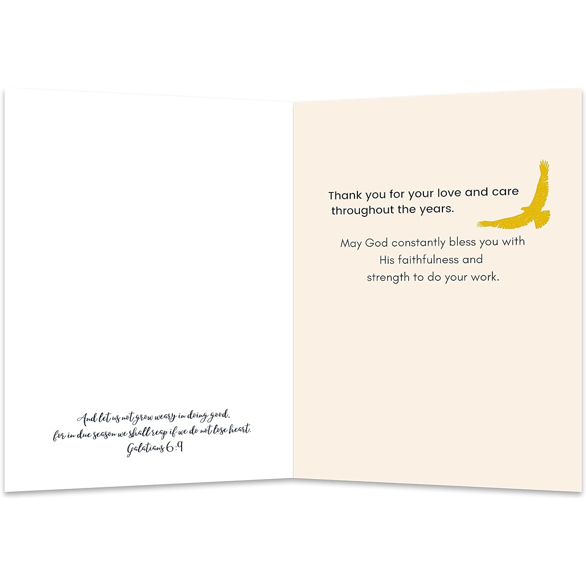 Gift cards (single cards) to show appreciation for pastors, ministers, church staff, volunteers, and ministers.
