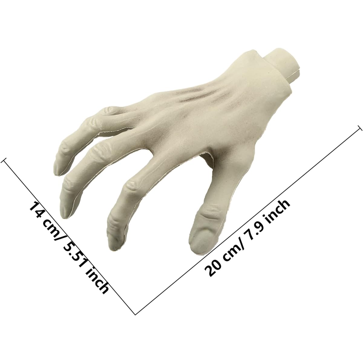 Cagemoga 6pcs Halloween Skeleton Hand Realistic Plastic Hand Fake Severing Hand Prop for Halloween Haunted House Party Zombie Party Cosplay Decoration