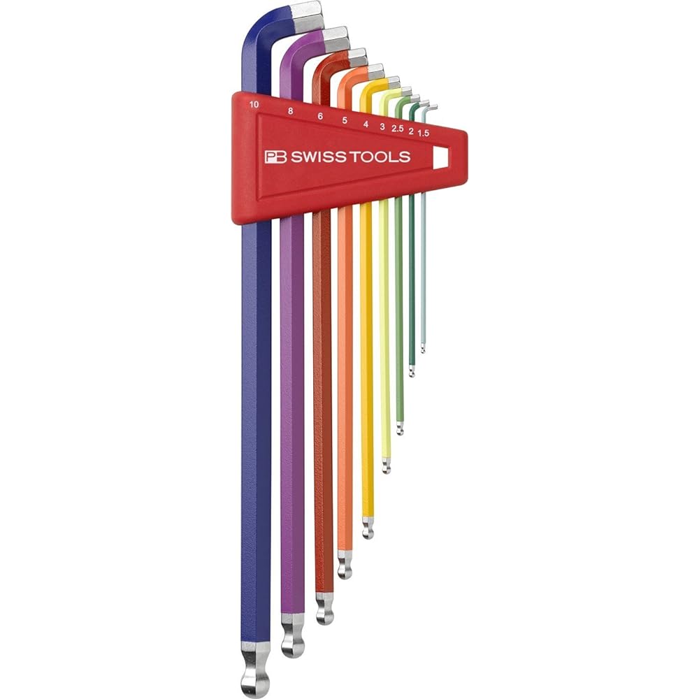 PB PB Rainbow short head hexagon set without pack 2212LH-10RB