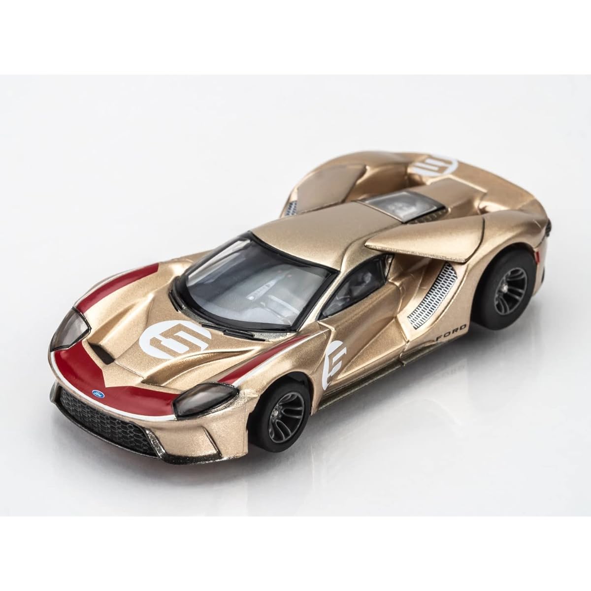 AFX/Racemasters Ford GT Heritage #5 Gold AFX22061 HO Slot Racing Car